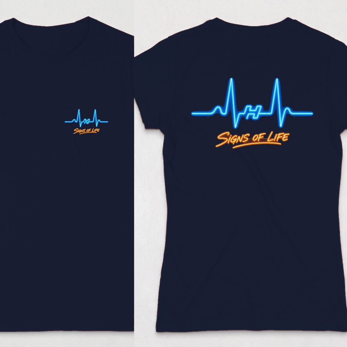 Navy | Left Chest + Back