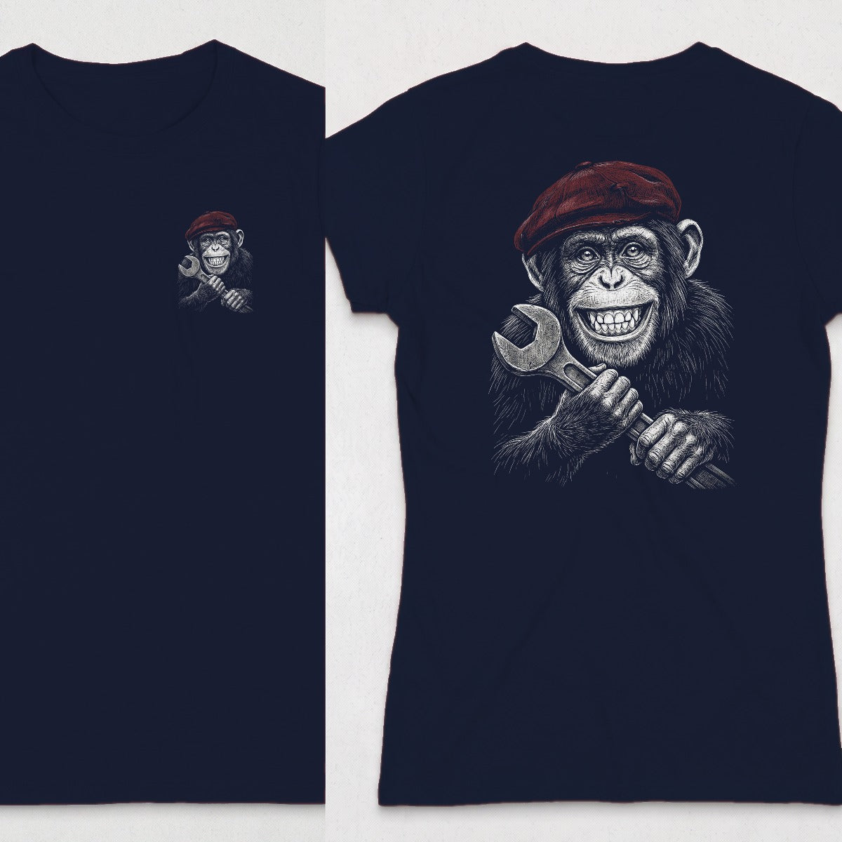 Navy | Left Chest + Back