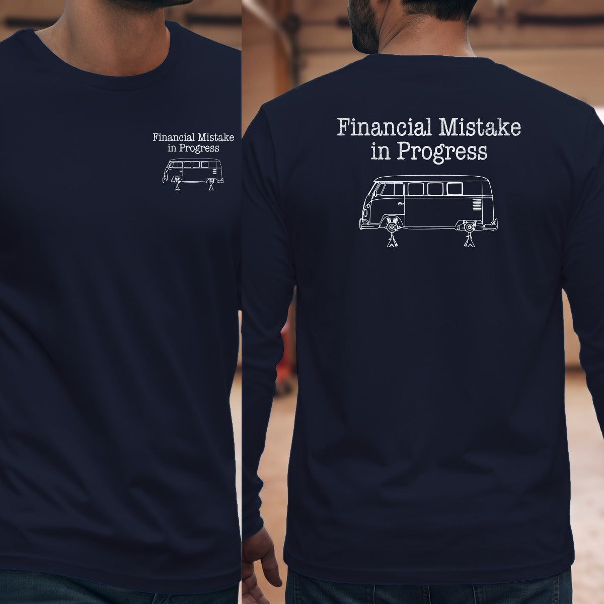 Navy | Left Chest + Back