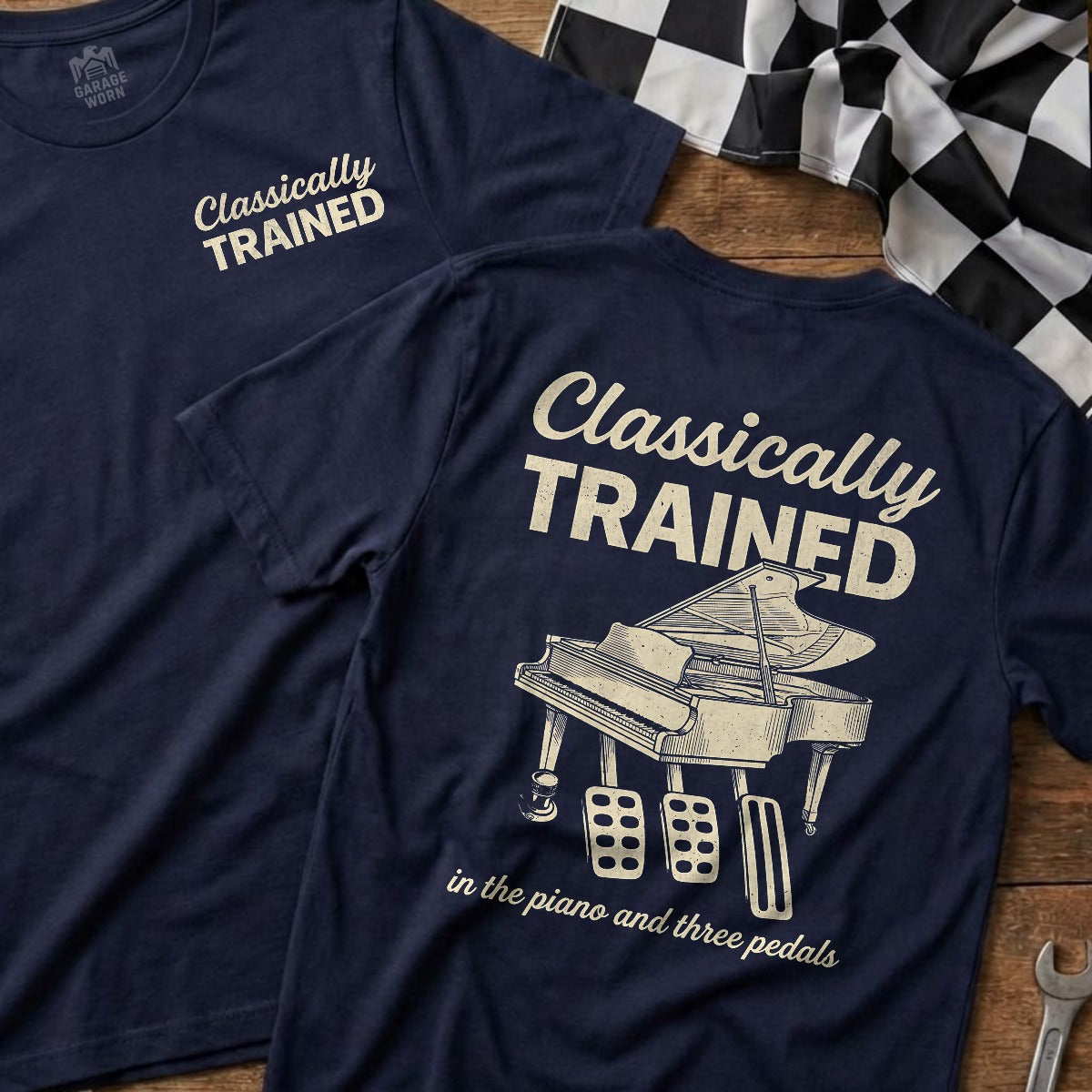 Navy | Left Chest + Back