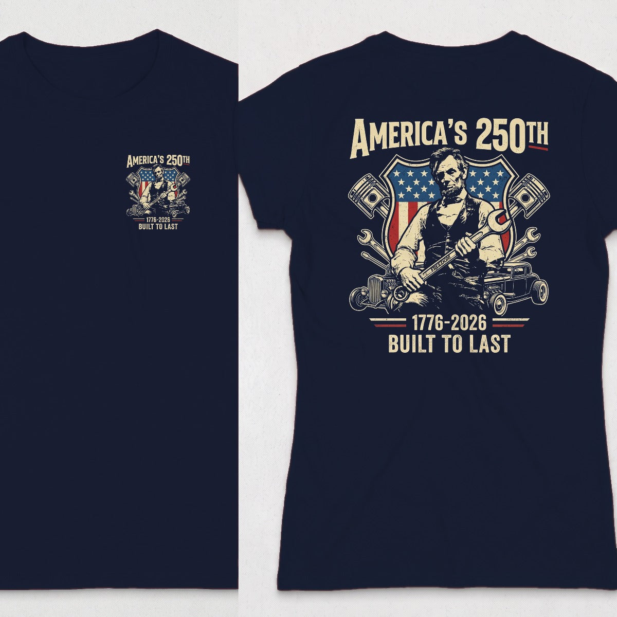 Navy | Left Chest + Back