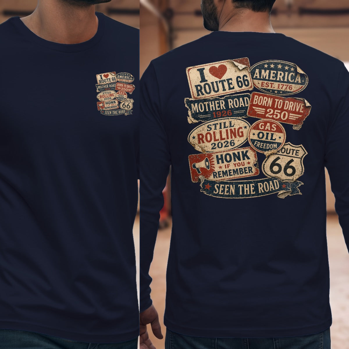 Navy | Front & Back