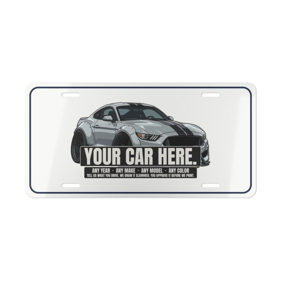 Your car here - vanity plate, flat