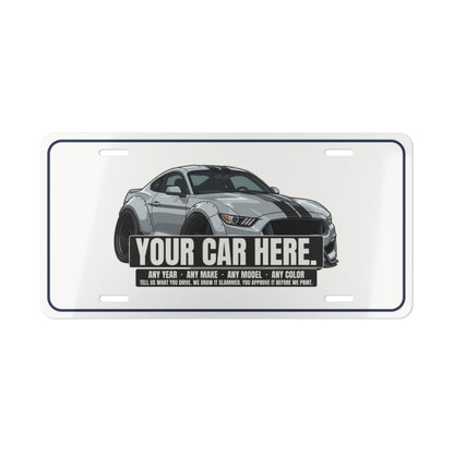 Your car here - vanity plate, flat