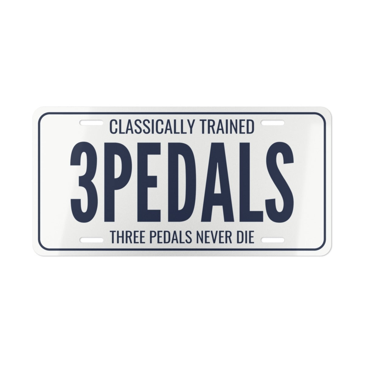 Words only vanity plate, flat