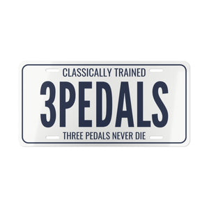Words only vanity plate, flat