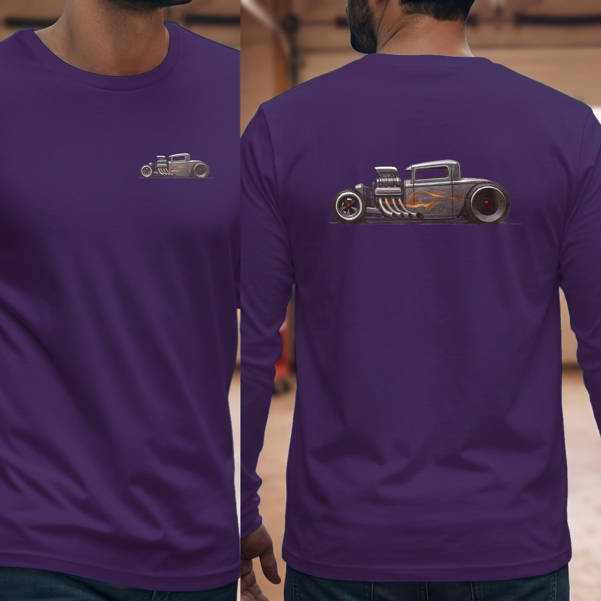 Purple | Left Chest + Back