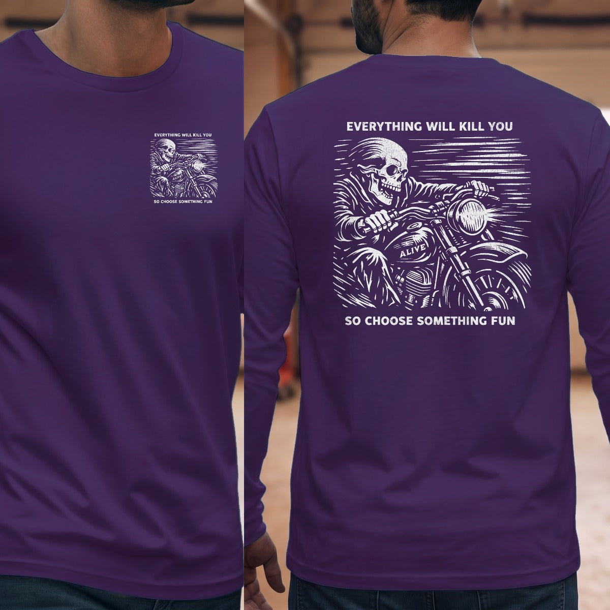 Purple | Left Chest + Back