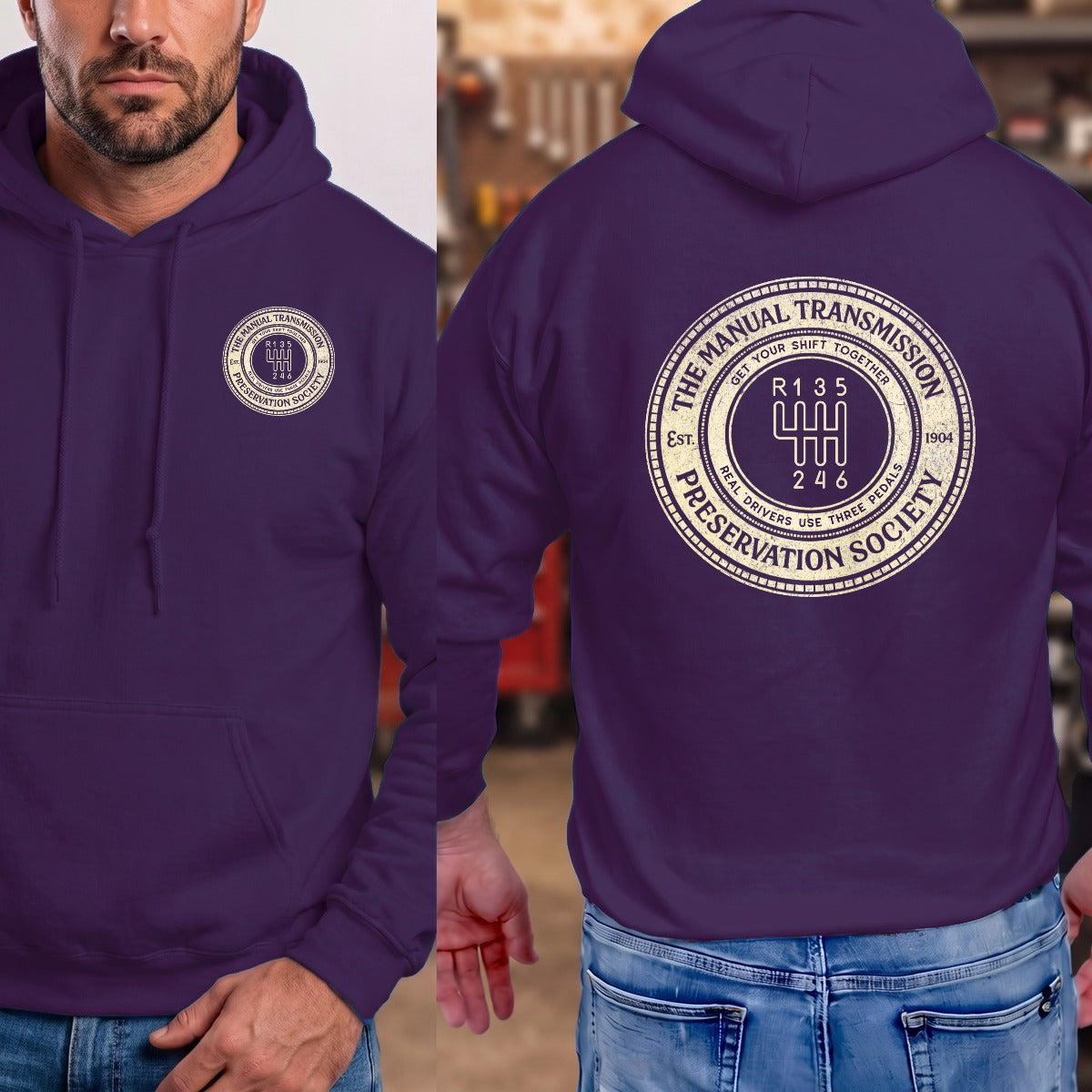Purple | Left Chest + Back