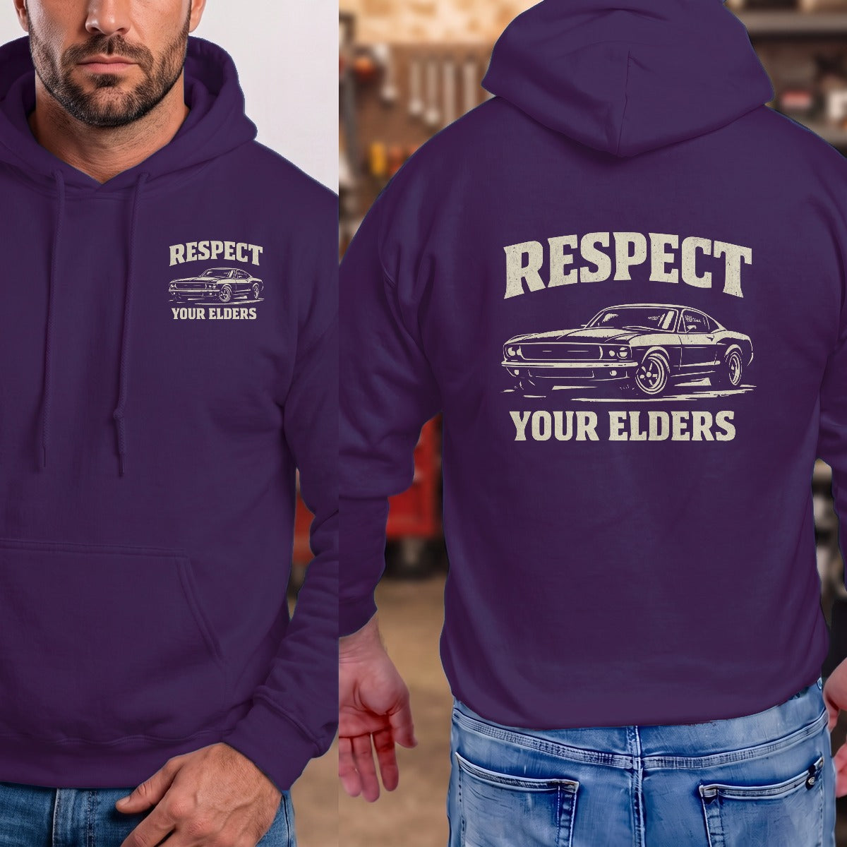 Purple | Left Chest + Back