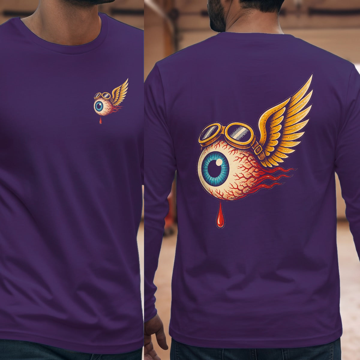 Purple | Left Chest + Back
