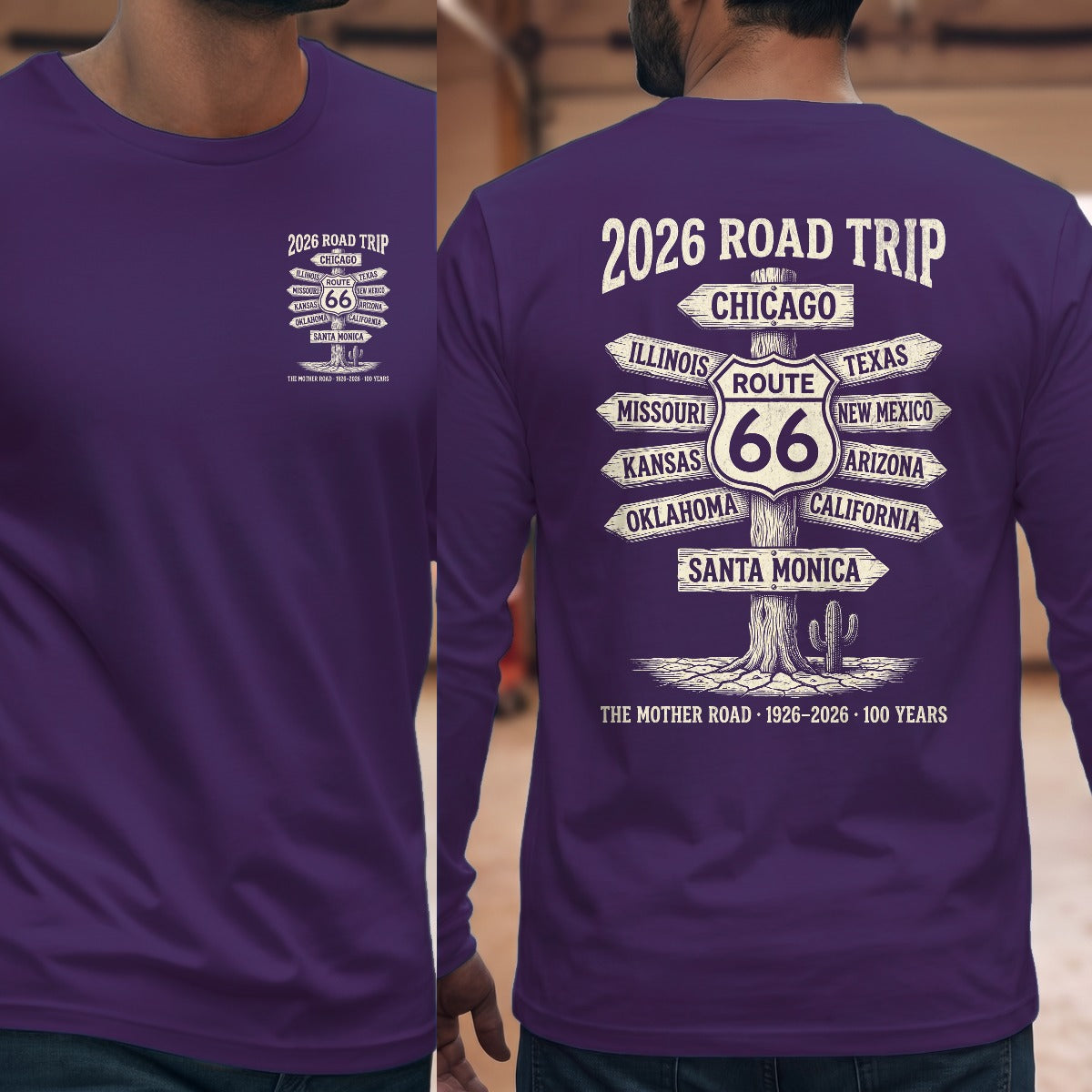 Purple | Left Chest + Back