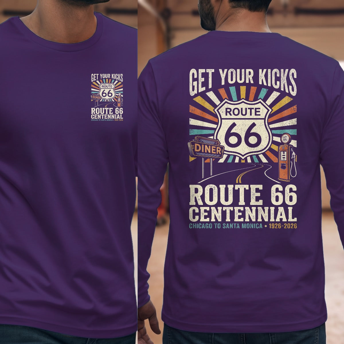 Purple | Left Chest + Back