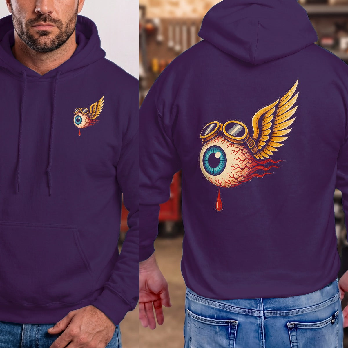 Purple | Left Chest + Back