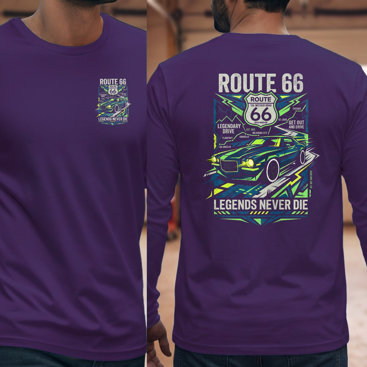 Purple | Left Chest + Back