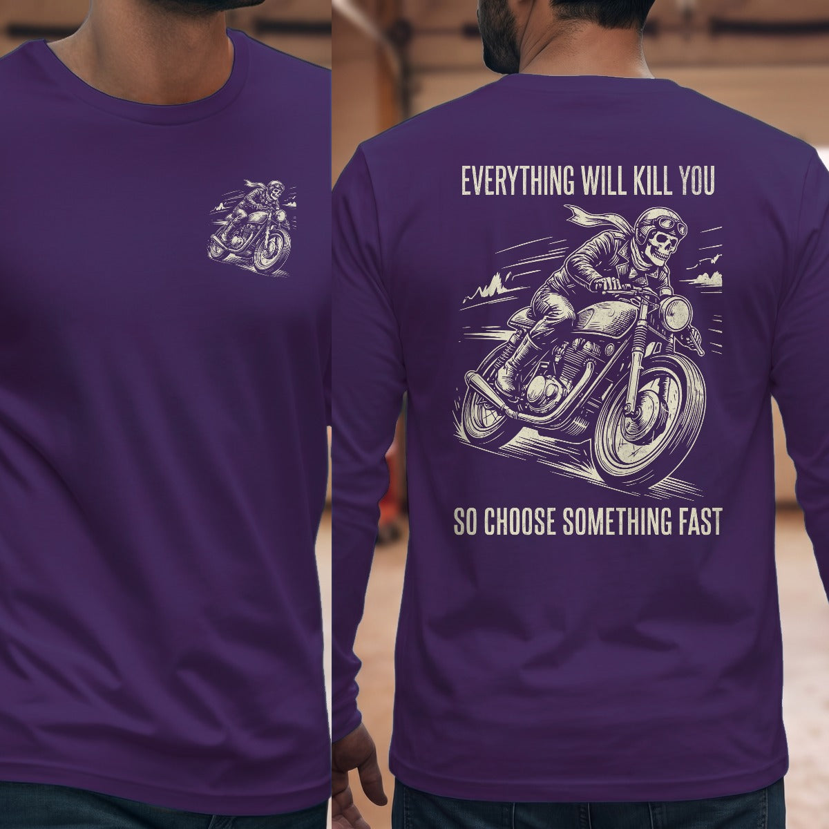Purple | Left Chest + Back