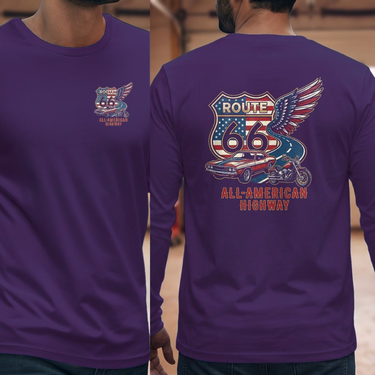 Purple | Left Chest + Back