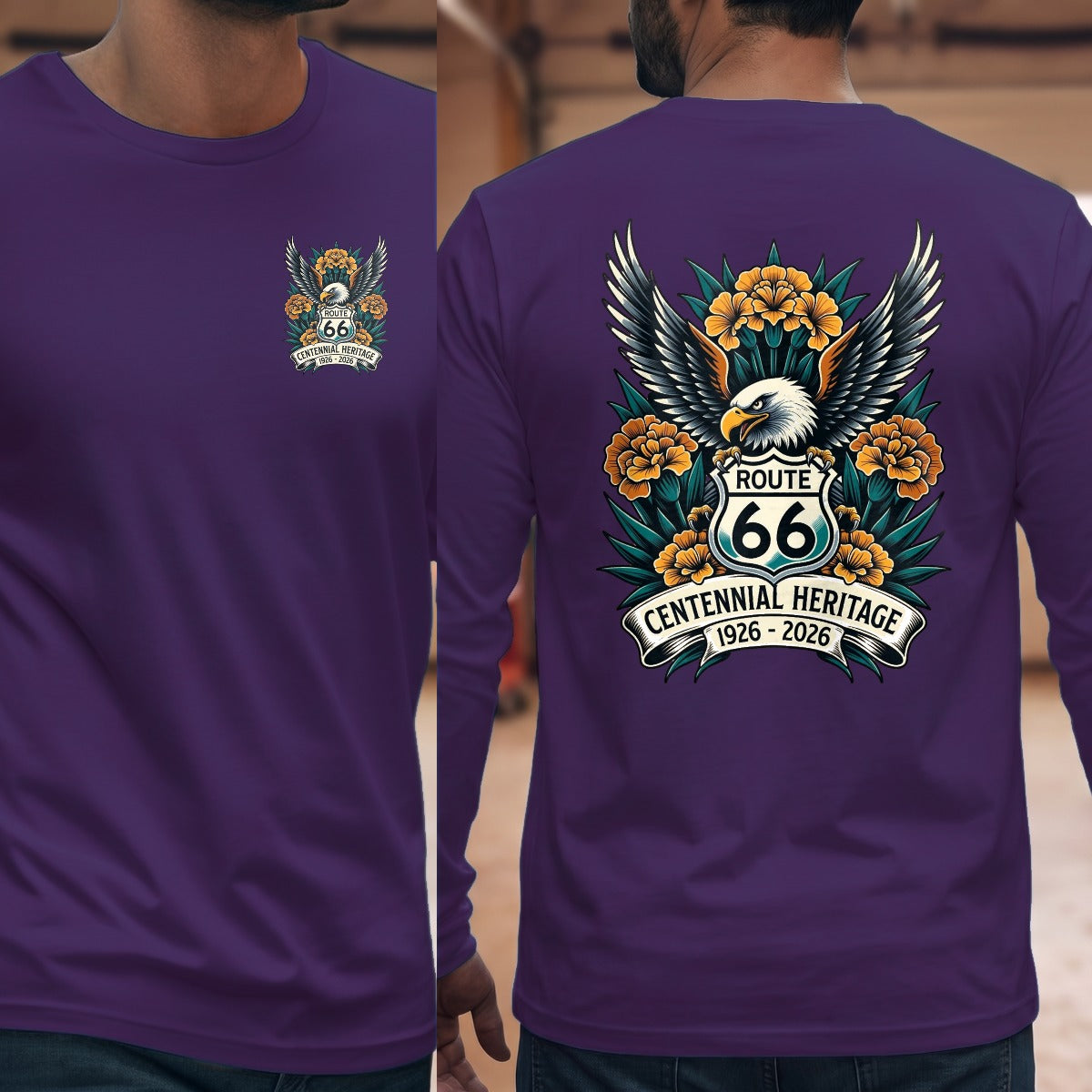 Purple | Left Chest + Back