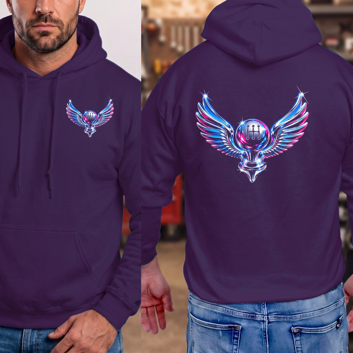 Purple | Left Chest + Back