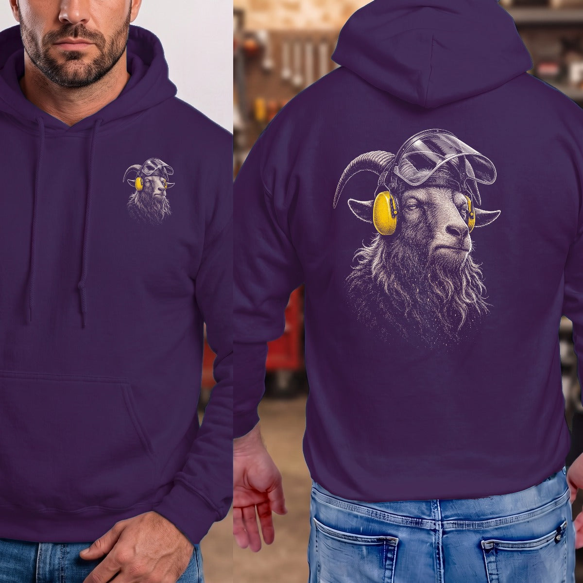 Purple | Left Chest + Back