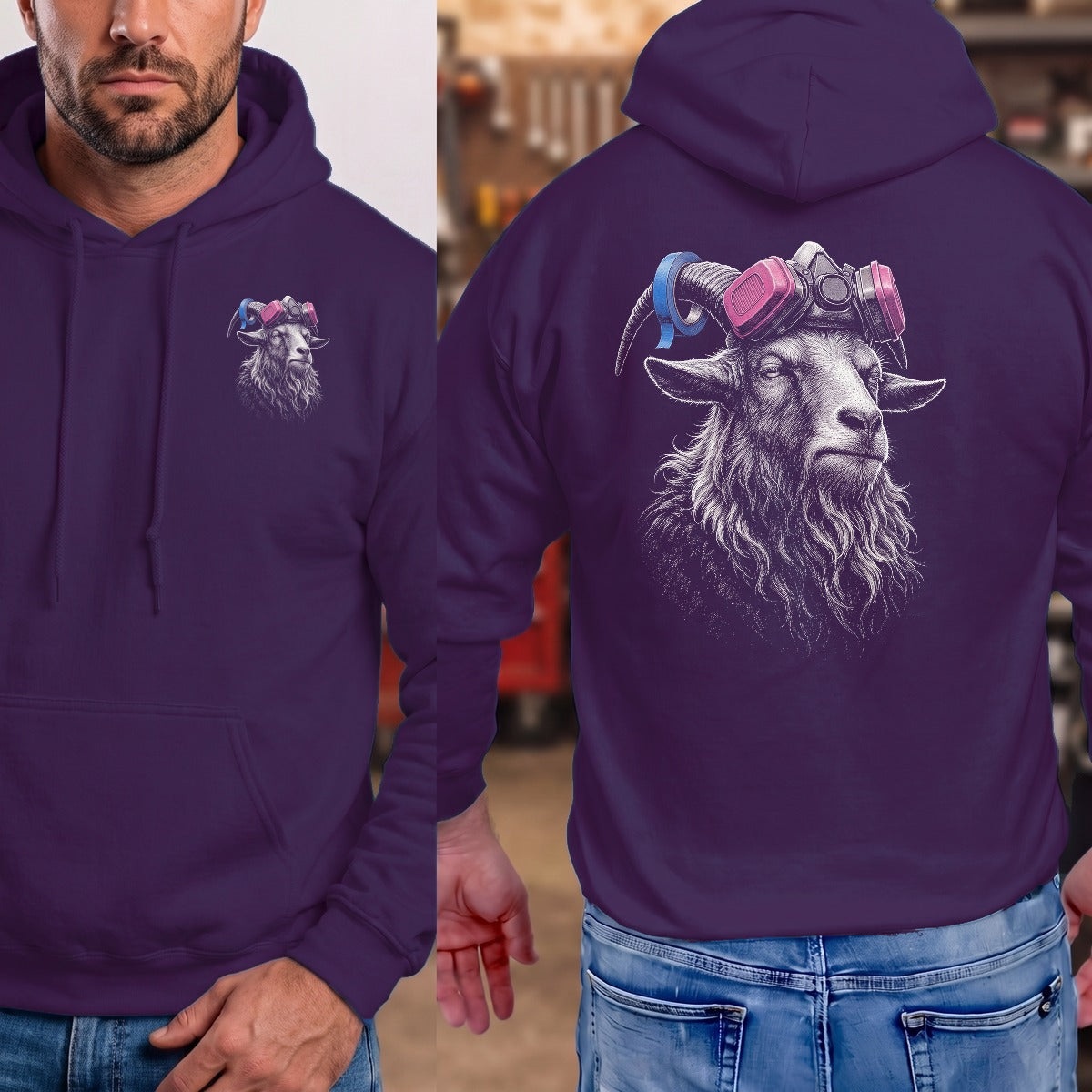 Purple | Left Chest + Back
