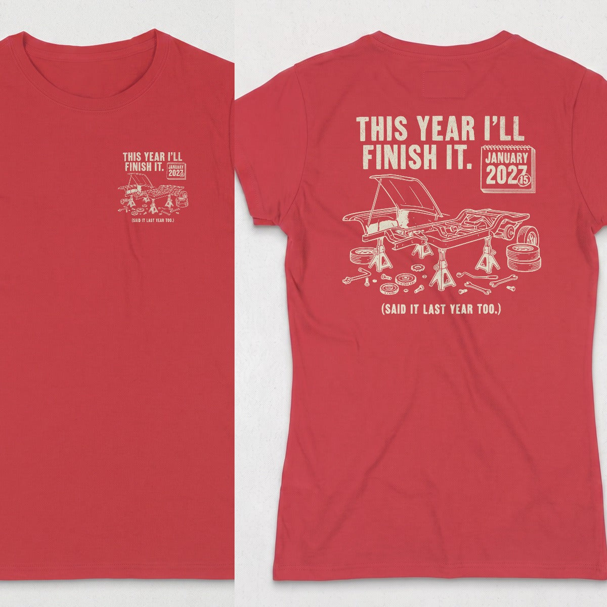 Red | Left Chest + Back