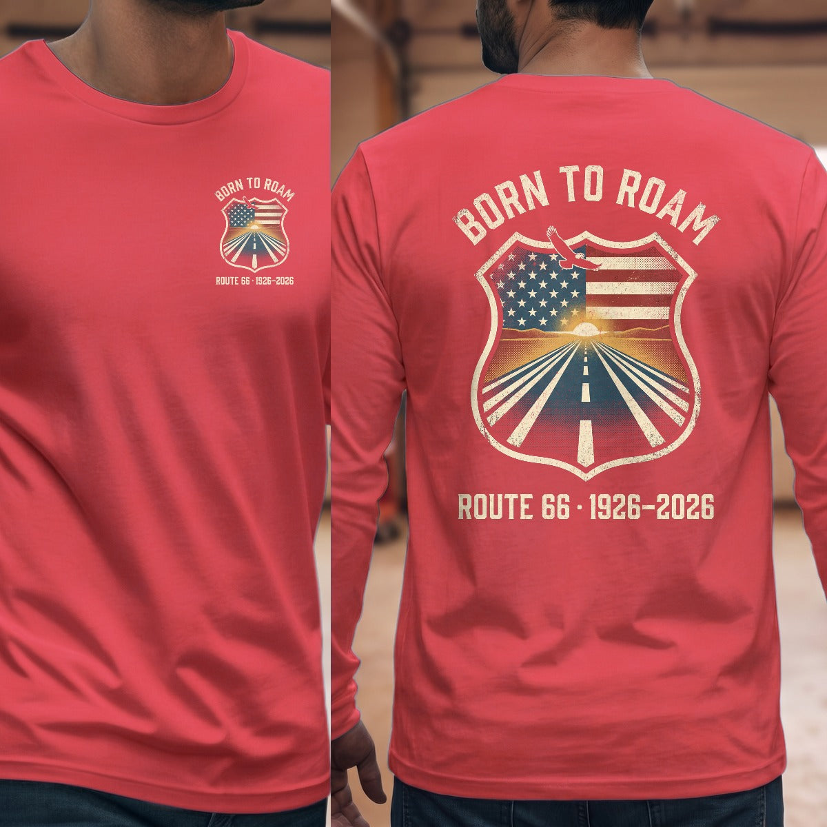 Red | Left Chest + Back