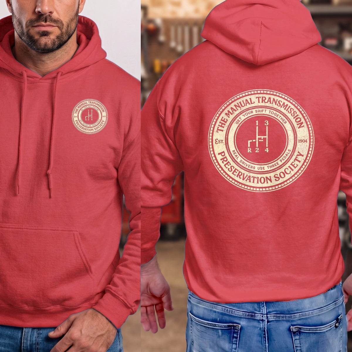 Red | Left Chest + Back