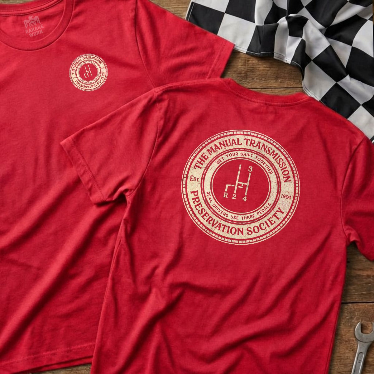 Red | Left Chest + Back