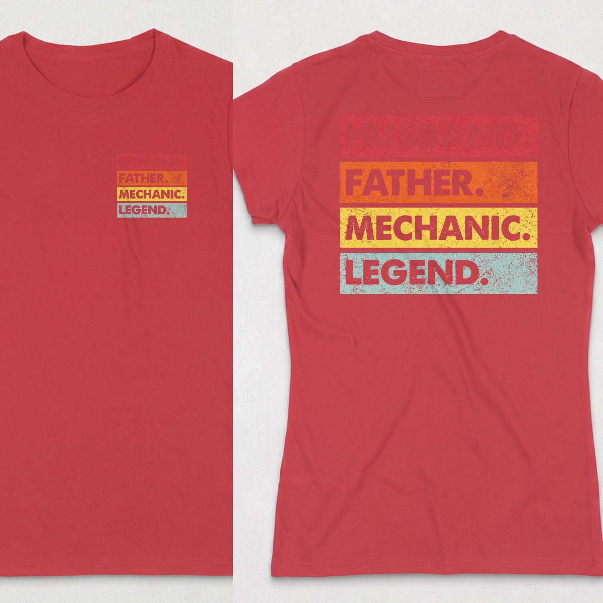 Red | Left Chest + Back