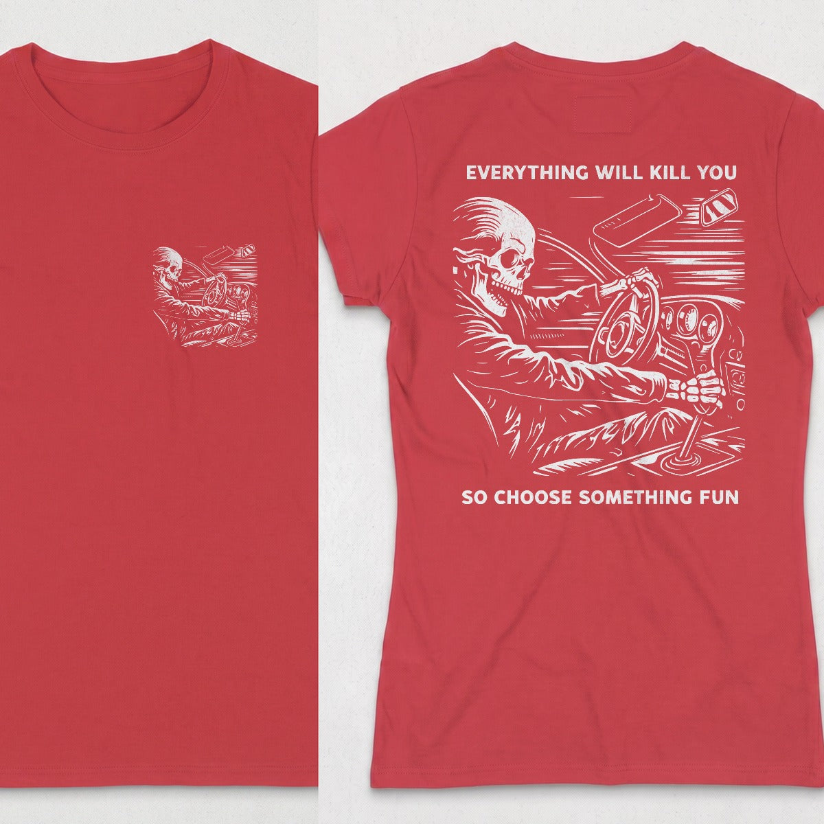 Red | Left Chest + Back
