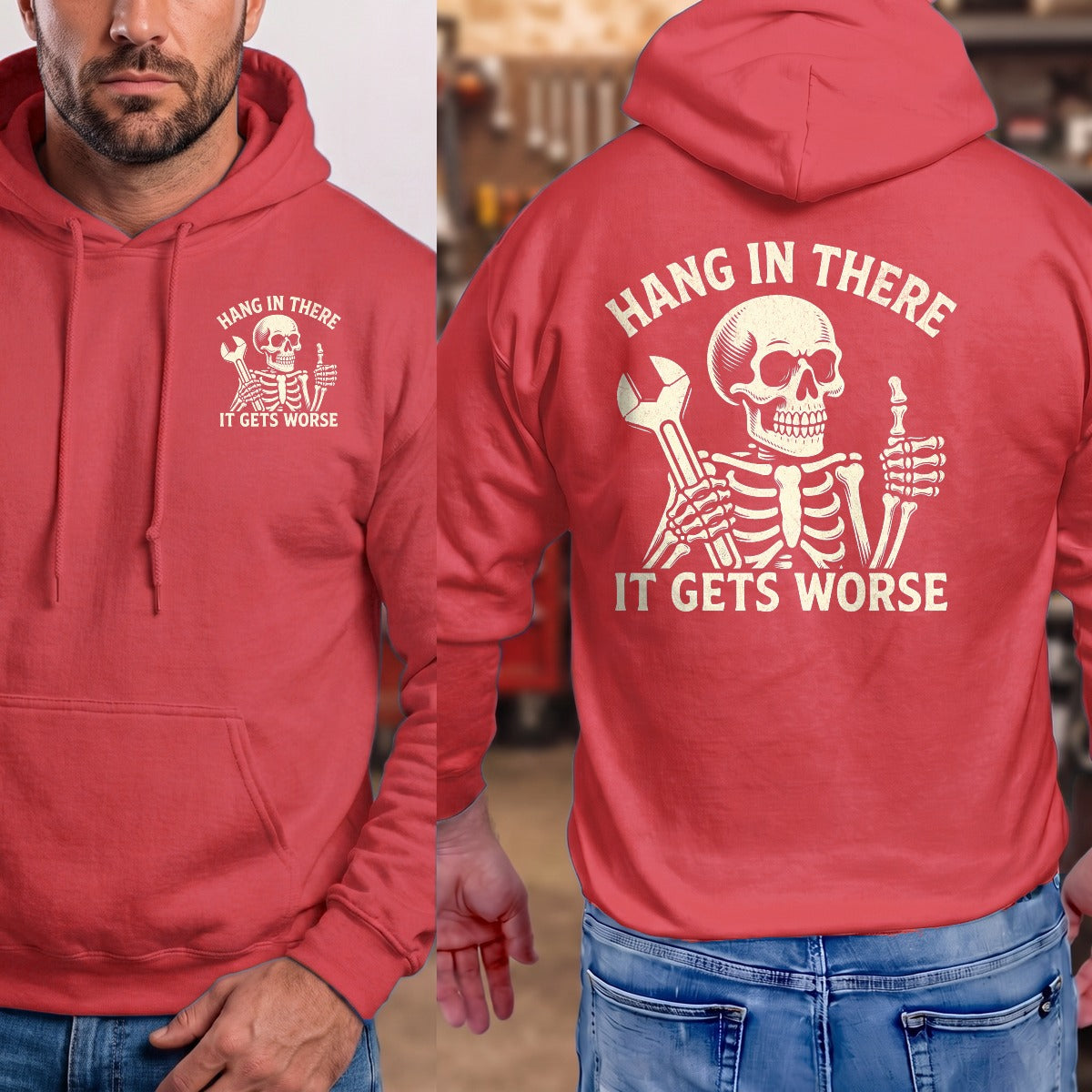 Red | Left Chest + Back