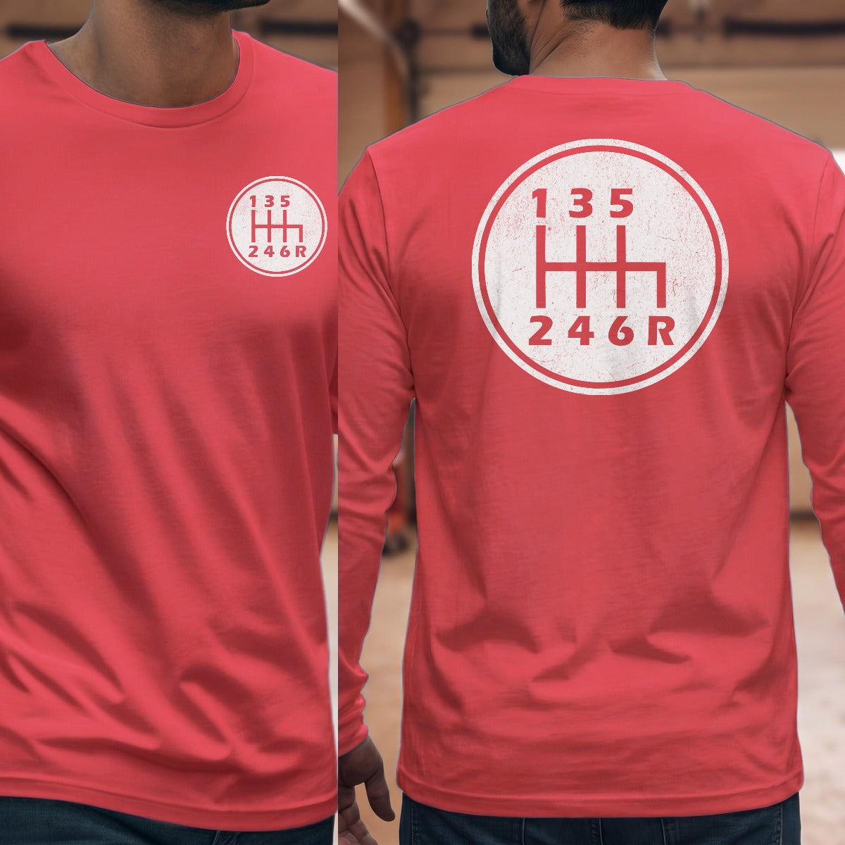Red | Left Chest + Back