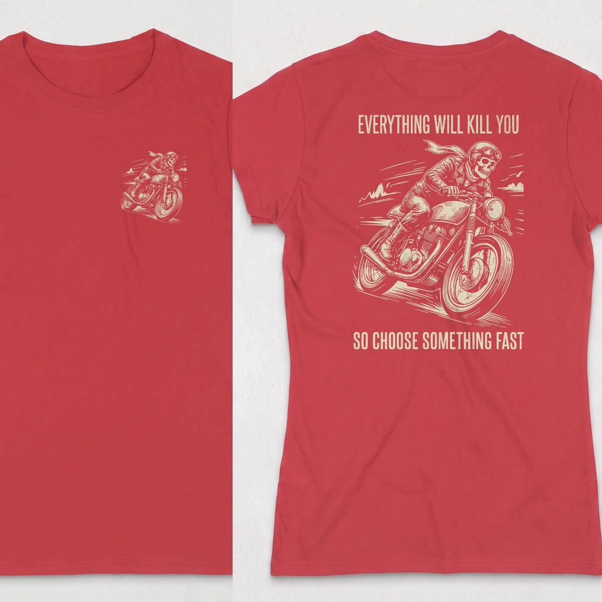 Red | Left Chest + Back