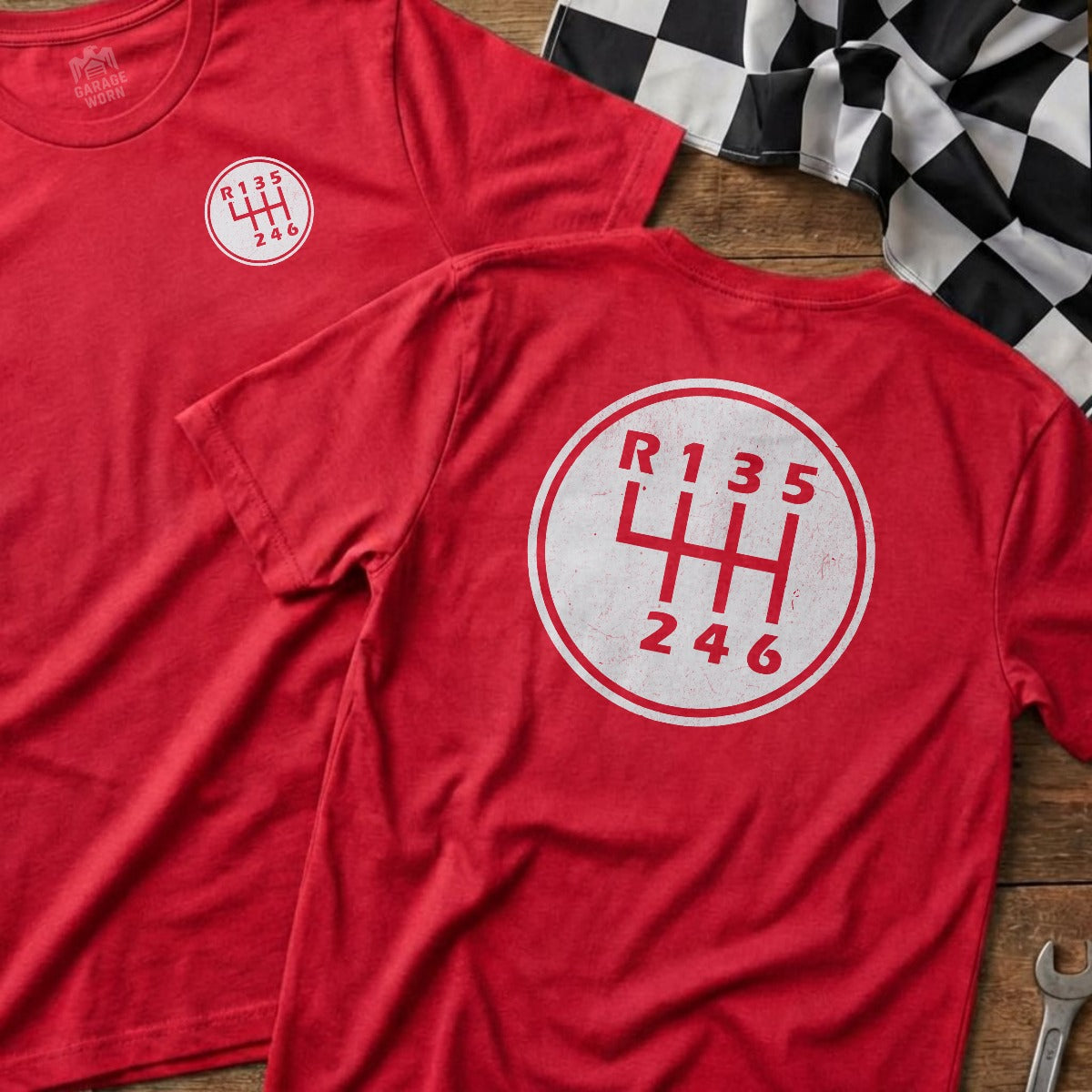 Red | Left Chest + Back