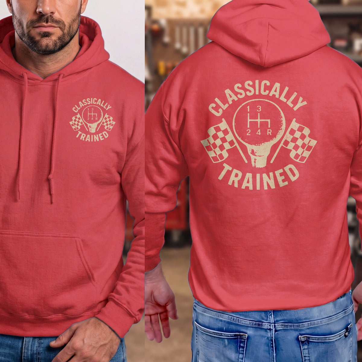 Red | Left Chest + Back