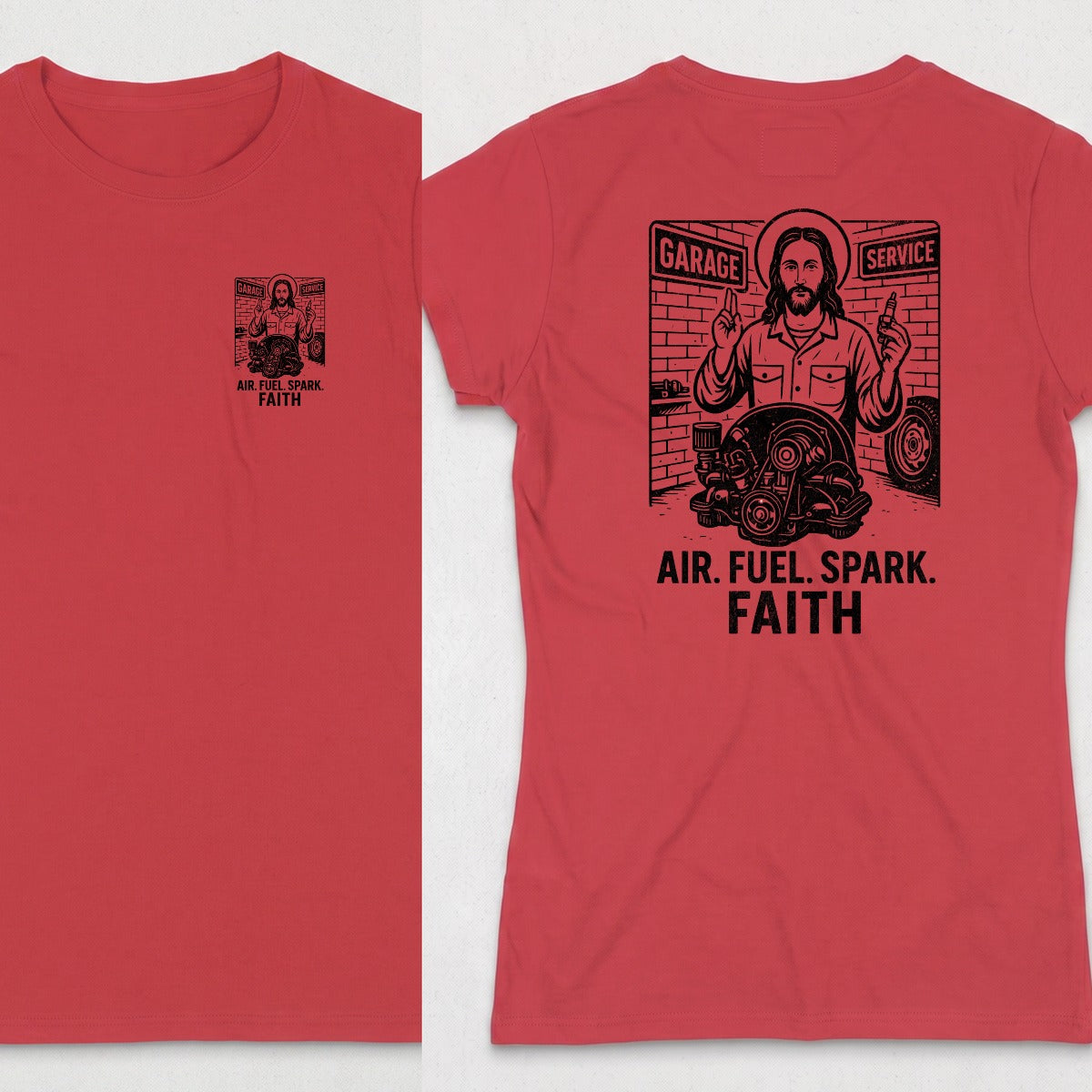 Red | Left Chest + Back