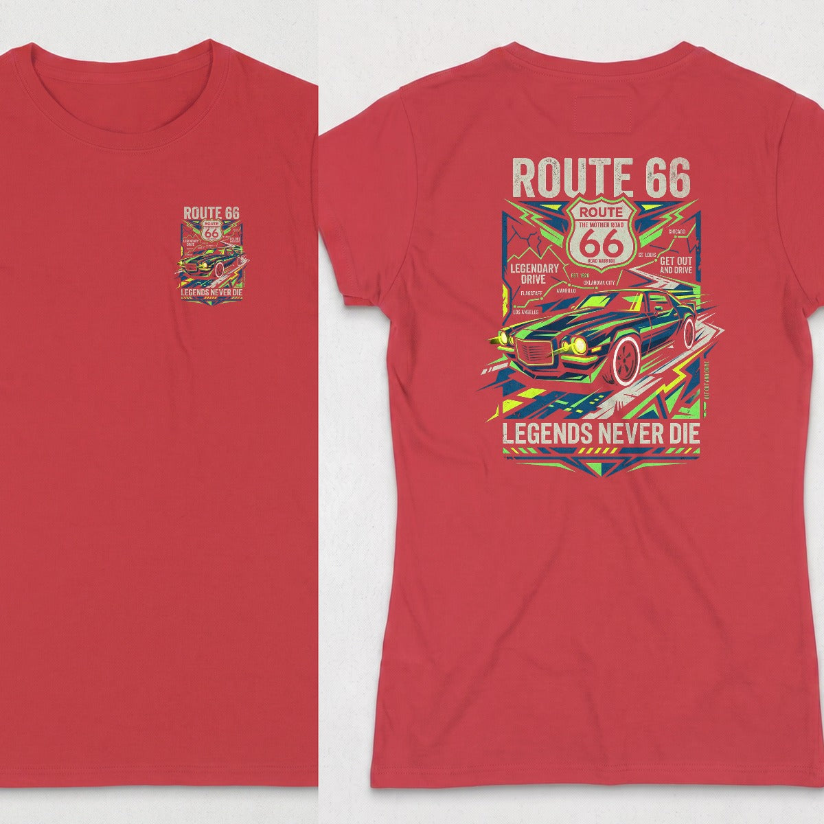 Red | Left Chest + Back