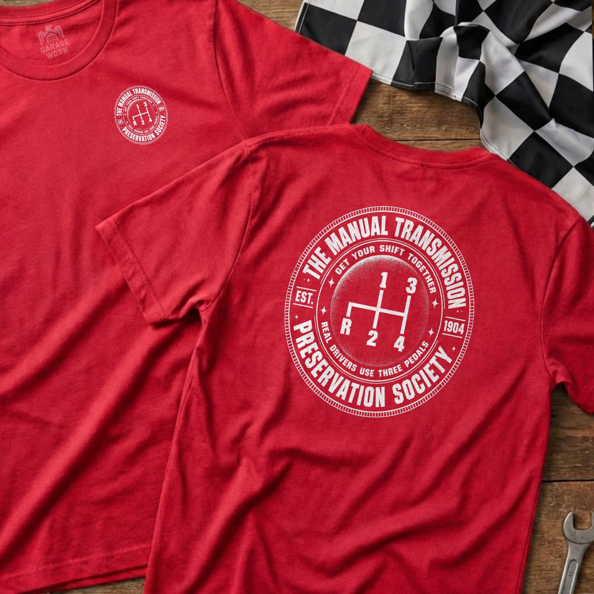 Red | Left Chest + Back