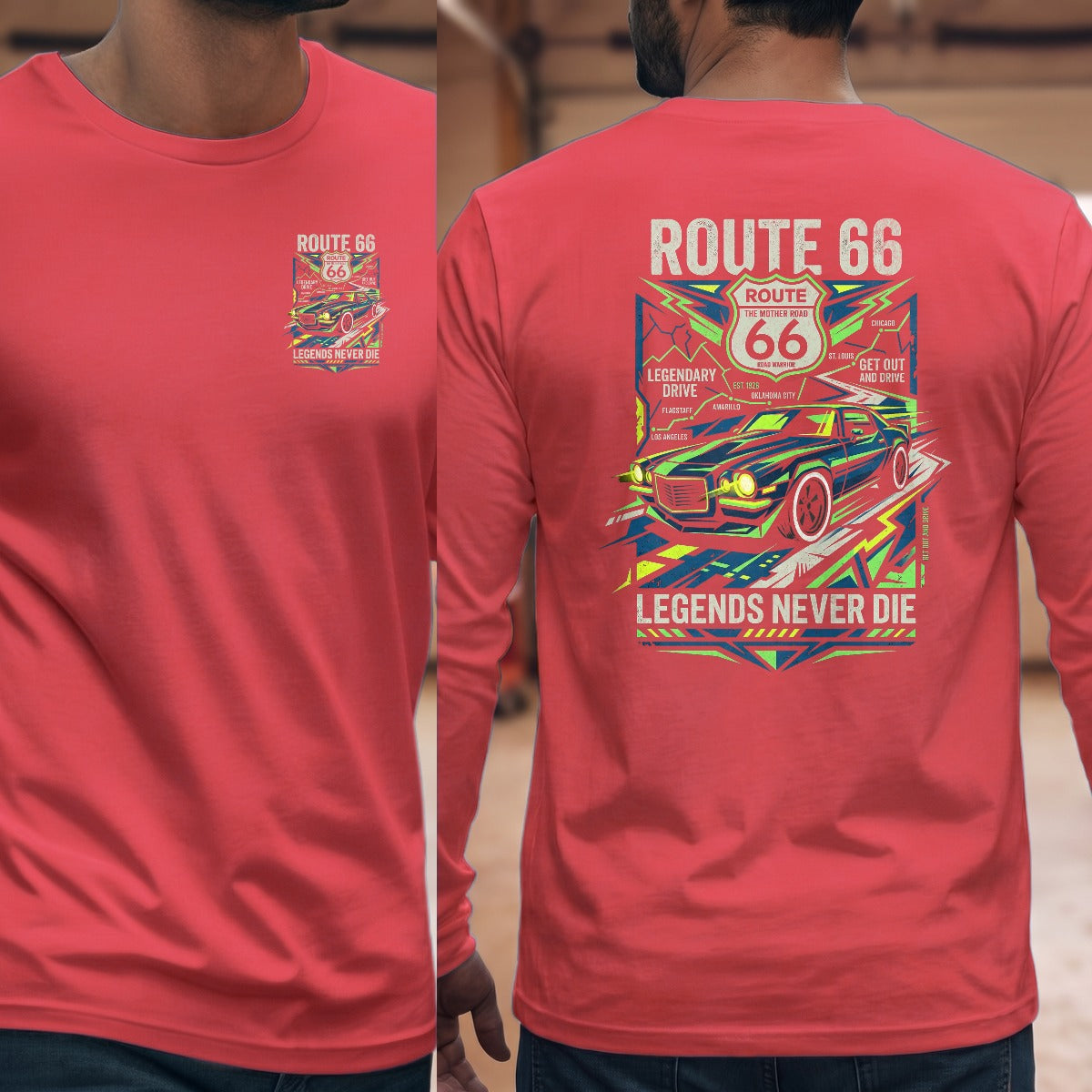 Red | Left Chest + Back