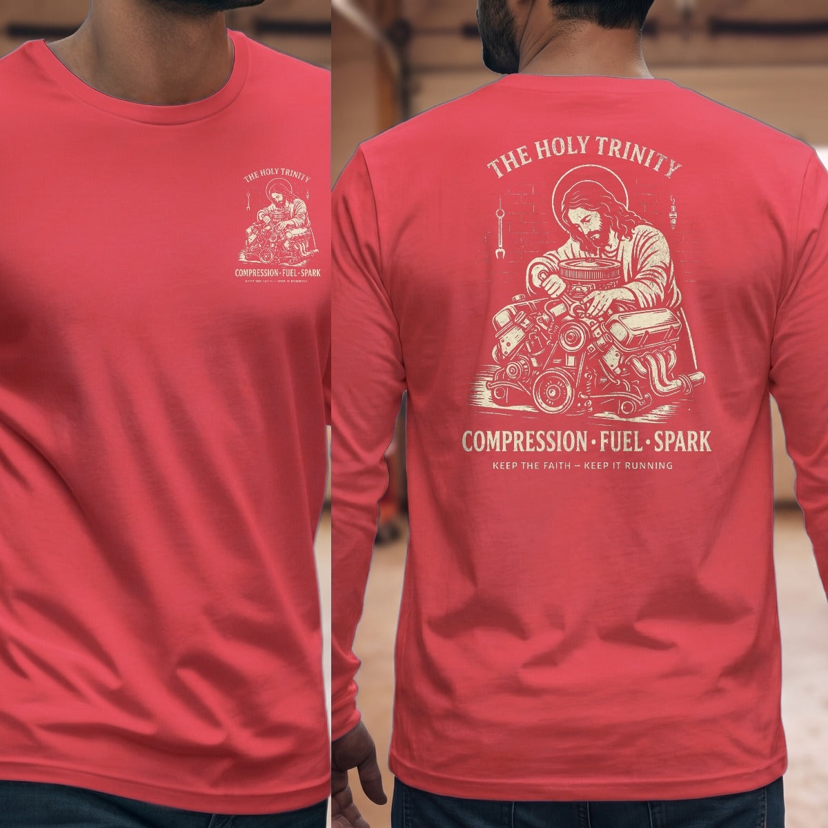 Red | Left Chest + Back