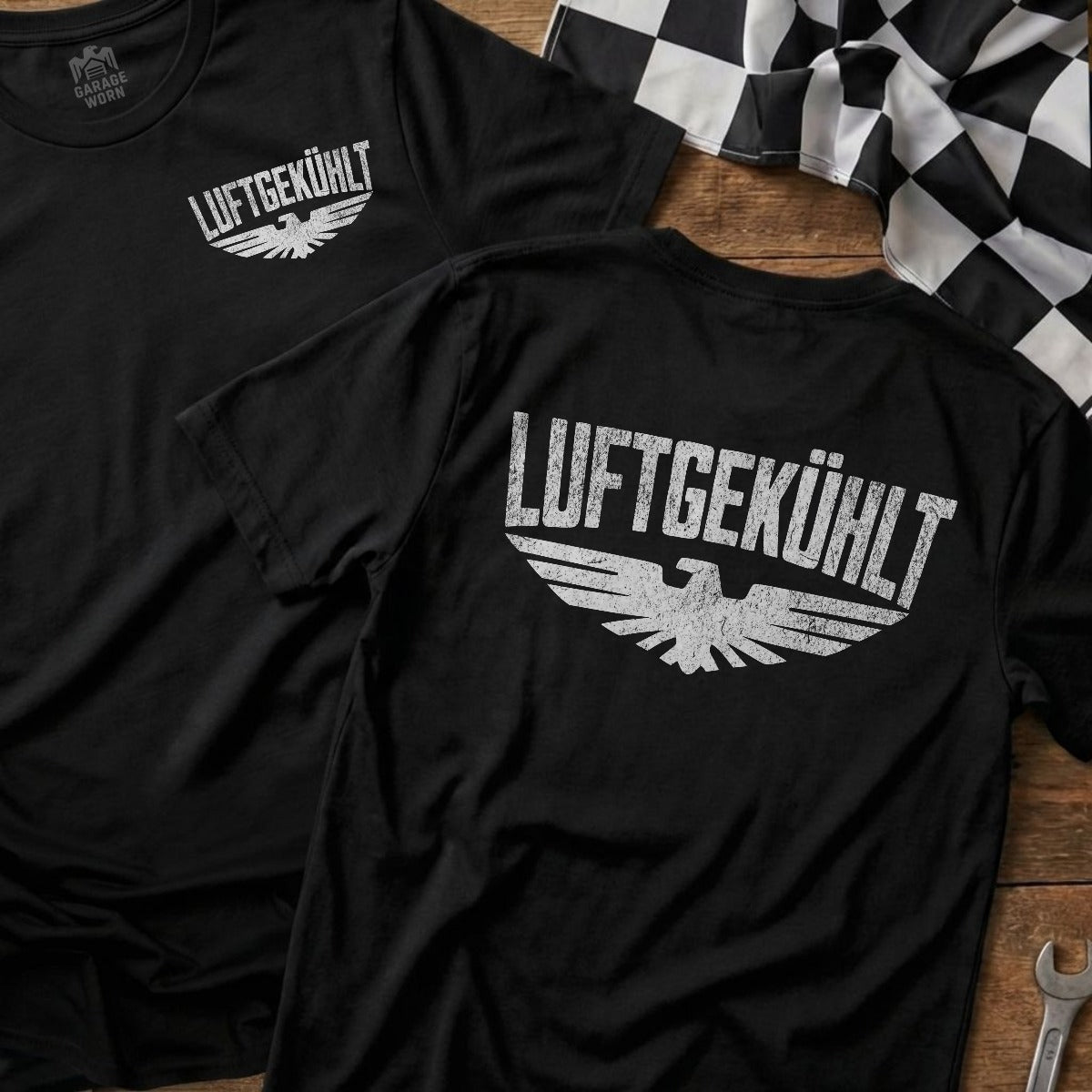 Black | Soft-Style Tee | Left Chest + Back