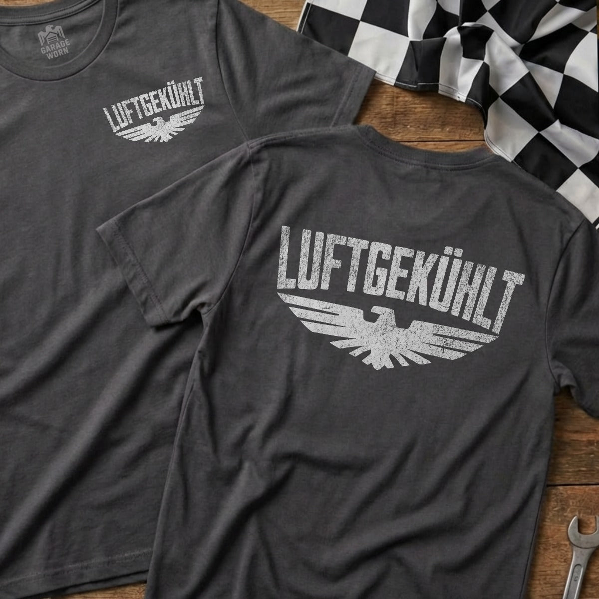 Charcoal | Soft-Style Tee | Left Chest + Back