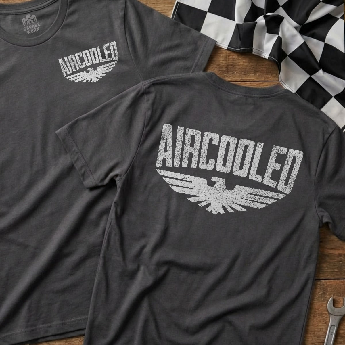 Charcoal | Soft-Style Tee | Left Chest + Back