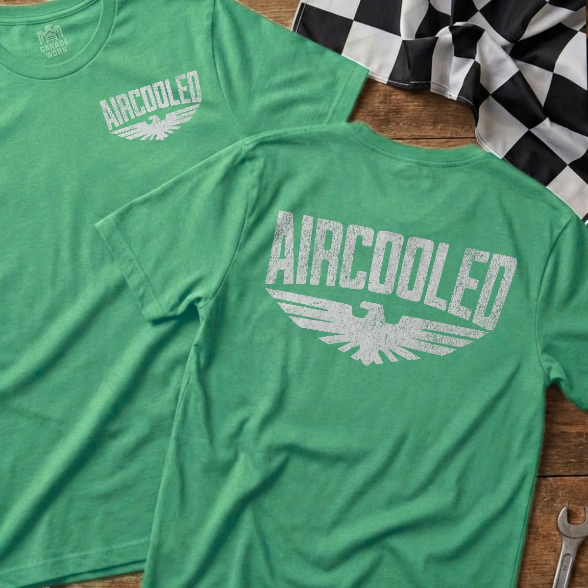 Heather Irish Green | Soft-Style Tee | Left Chest + Back