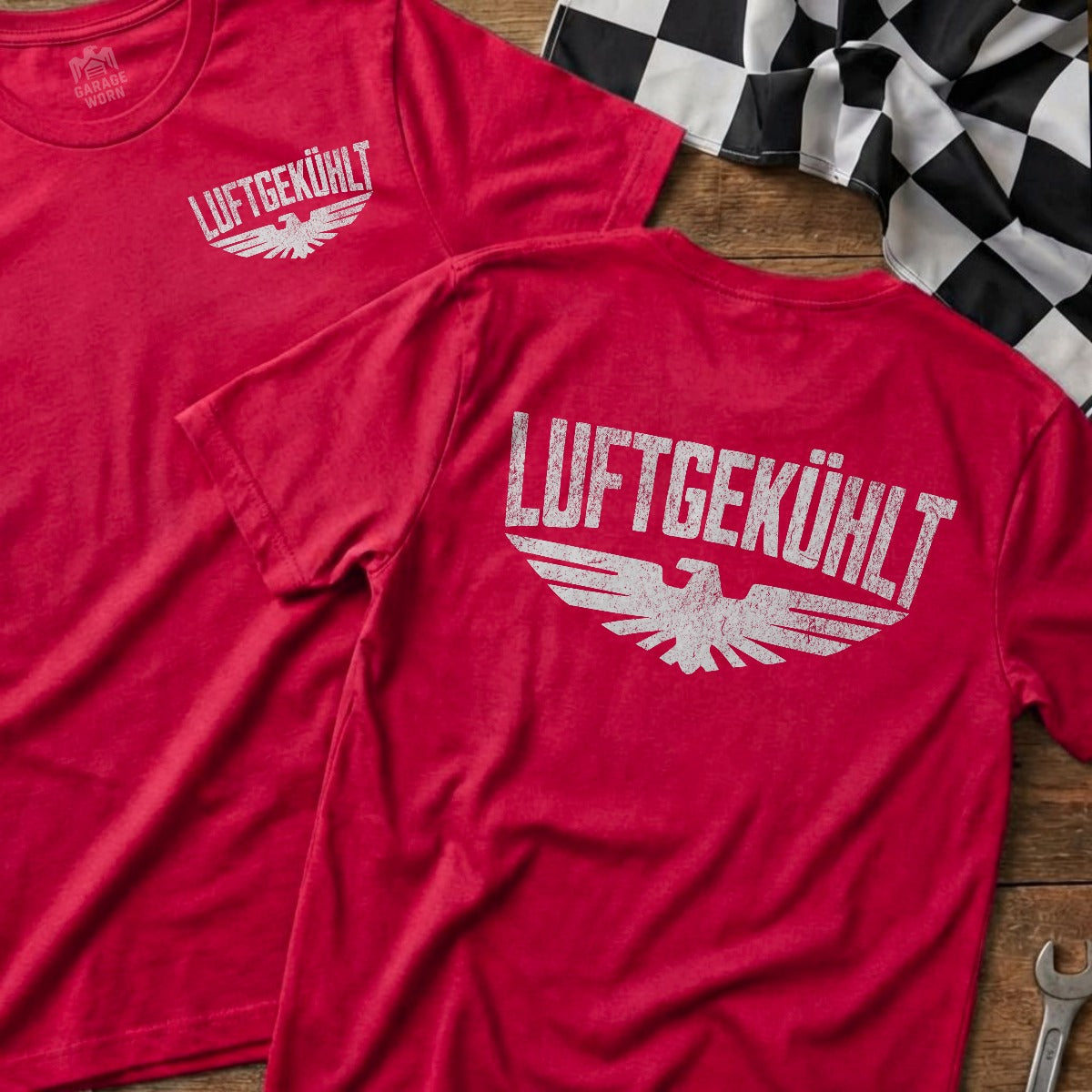 Heather Red | Soft-Style Tee | Left Chest + Back