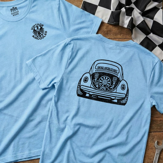 Light Blue | Soft-Style Tee | Left Chest + Back