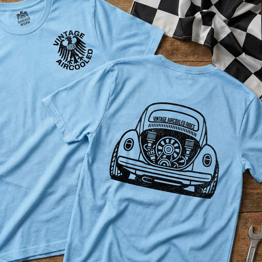 Light Blue | Soft-Style Tee | Left Chest + Back