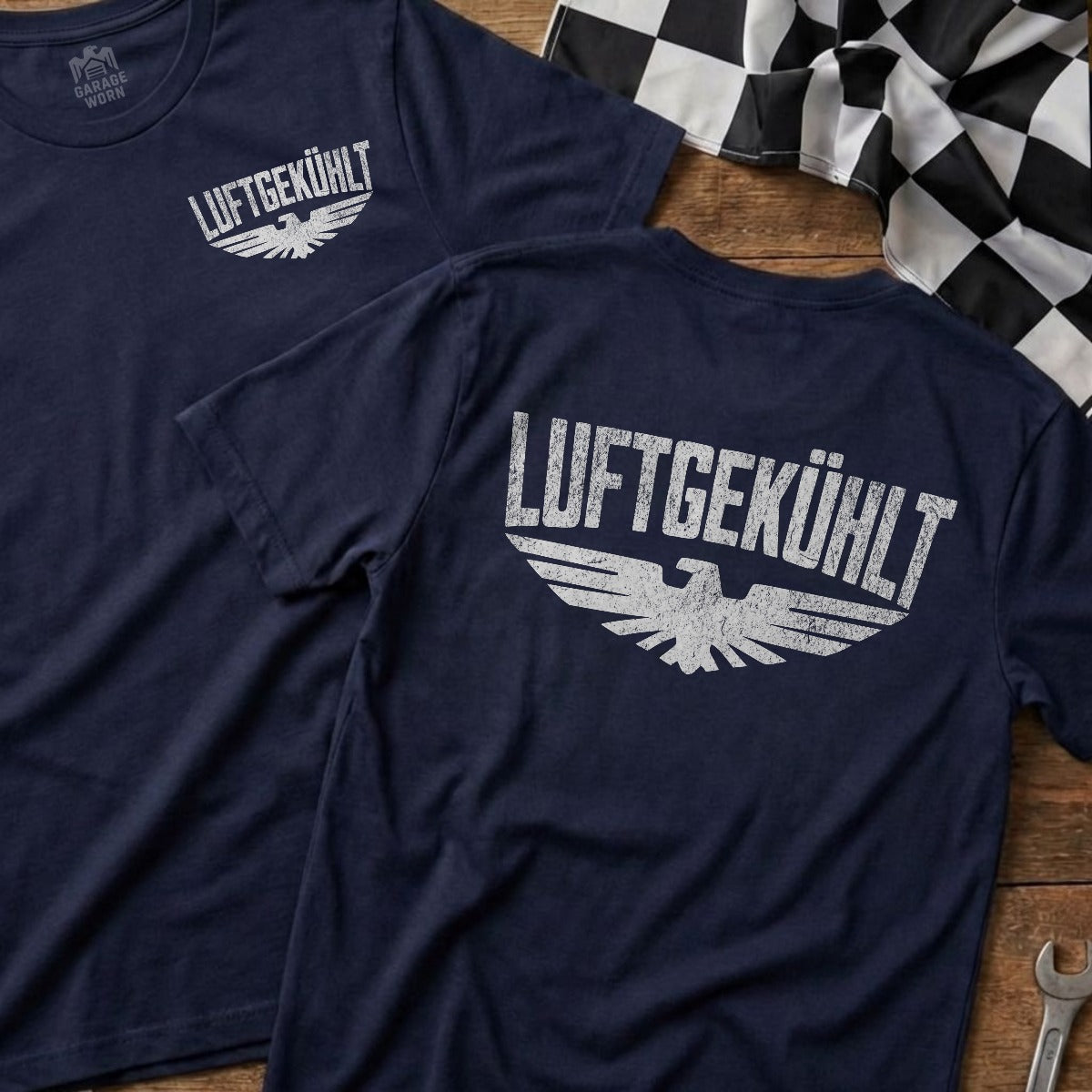 Navy | Soft-Style Tee | Left Chest + Back