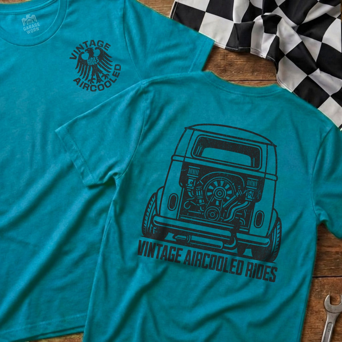 Tropical Blue | Soft-Style Tee | Left Chest + Back
